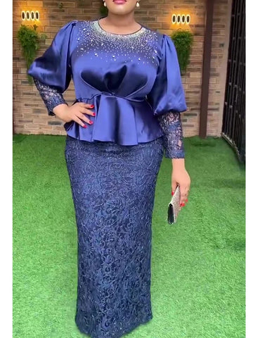 Image of Plus Size African Party Dresses Maxi Dress-FrenzyAfricanFashion.com