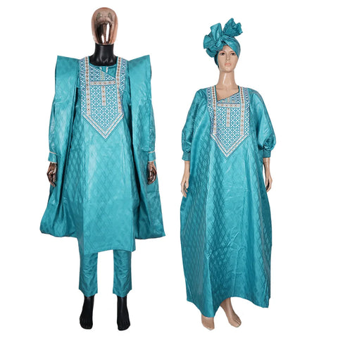 Image of Elegant African Dresses Women Embroidery Wedding Party Dresses-FrenzyAfricanFashion.com