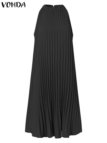 Image of Women Sexy Satin Silk Sleeveless Evening Party Long Dresses-FrenzyAfricanFashion.com