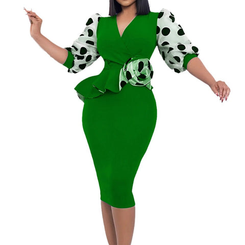 Image of Plus Size Knitted Pencil Dress for Women Clothing Autumn Winter Hip Long Skirt Female-FrenzyAfricanFashion.com