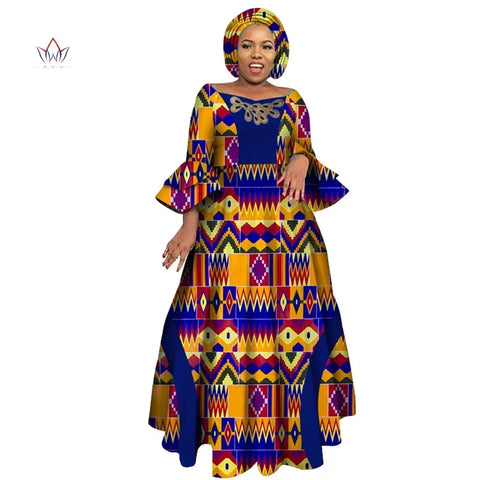 Image of Long Sleeve Dresses Women Party Wedding Dashiki African Women Dresses-FrenzyAfricanFashion.com