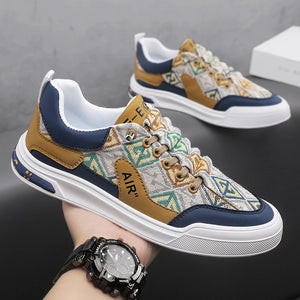 Men's Leather Shoes Casual Comfort Cricket Shoes Fashion Sneakers For Men Lightweight Driving Shoes-FrenzyAfricanFashion.com