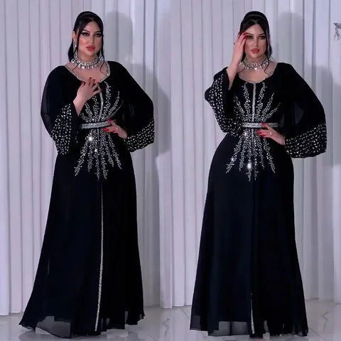 Image of Abaya Women Party Dresses Ramadan Morocco Kaftan Dubai-FrenzyAfricanFashion.com