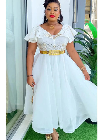 Image of Lenis Plus Size African Wedding Party DressesTurkey Outfit Robe-FrenzyAfricanFashion.com