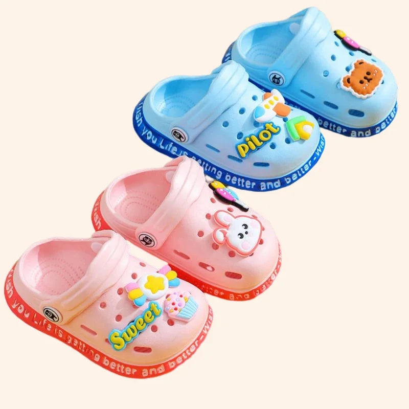 Summer Kids Sandals Children's Shoes Slippers Soft Anti-Skid Cartoon Boys Girls-FrenzyAfricanFashion.com