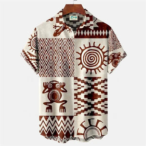 Men's Casual Social Hawaiian Oversized Short Sleeve Shirt Elegant Vintage Harajuku Summer Fashion Designer Clothing Pattern Top-FrenzyAfricanFashion.com