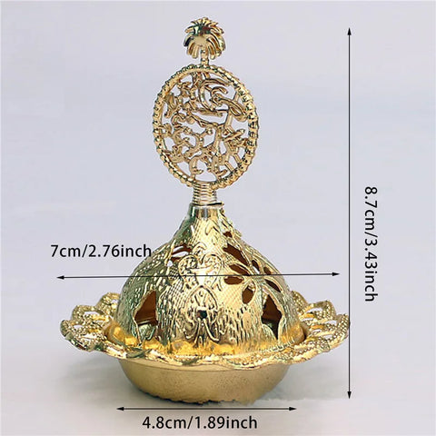 Image of Incense Burner Holder Metal Censer Cone Arabian Stick Frankincense Aromatherapy Fragrance-FrenzyAfricanFashion.com