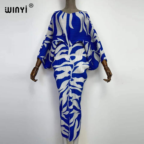 Image of batwing pleated dress-FrenzyAfricanFashion.com