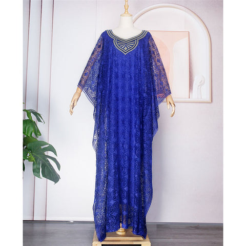 Image of Lace Dresses for Women Dashiki Boubou Robe-FrenzyAfricanFashion.com