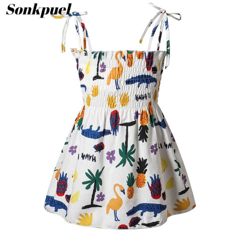 Image of Girls Sleeveless Flower Sundress Summer Beach Strap Princess Dress Cotton Children Clothes girls Casual Dresses-FrenzyAfricanFashion.com