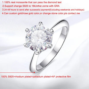 Smyoue GRA Certified 1-5CT Moissanite Ring VVS1 Lab Diamond Solitaire Ring for Women Engagement Promise Wedding Band Jewelry-FrenzyAfricanFashion.com