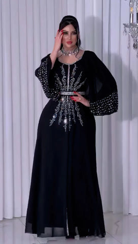 Image of Abaya Women Party Dresses Ramadan Morocco Kaftan Dubai-FrenzyAfricanFashion.com