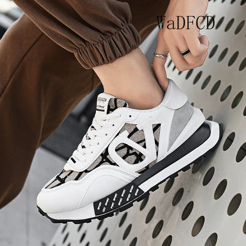 Image of Chunky Sneakers Mens Designer Running Shoes Fashion Casual Leather Platform Sport Shoes-FrenzyAfricanFashion.com