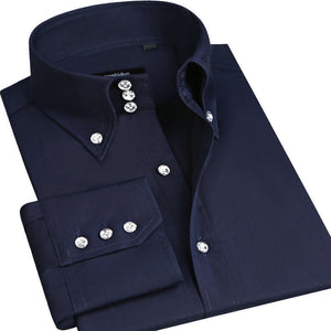 Jenkins Business Dress Shirts Slim Fit Designer Shirts-FrenzyAfricanFashion.com