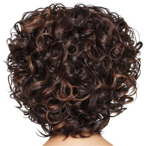 Image of Short Curly Human Hair Wet And Wavy Lace Frontal Wig-FrenzyAfricanFashion.com