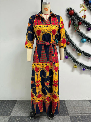 Image of Women Elegant New Muslim Fashion Abayas Dashiki Robe Kaftan Midi Dress Turkish Africa Clothing-FrenzyAfricanFashion.com