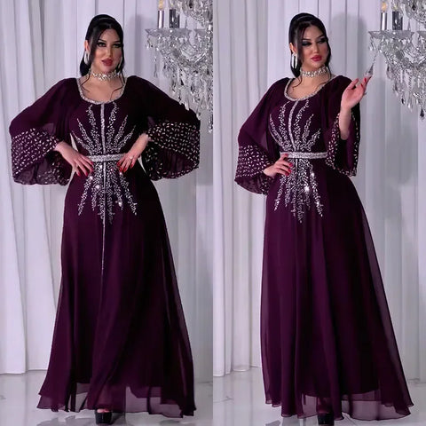 Image of Abaya Women Party Dresses Ramadan Morocco Kaftan Dubai-FrenzyAfricanFashion.com