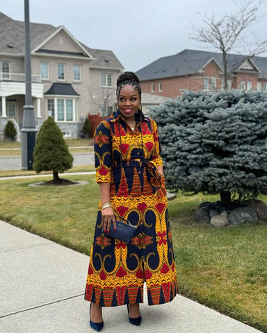 Image of Women Elegant New Muslim Fashion Abayas Dashiki Robe Kaftan Midi Dress Turkish Africa Clothing-FrenzyAfricanFashion.com