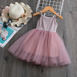 Summer Cute Girls Sequined Princess Dress Kids Sleeveless-FrenzyAfricanFashion.com