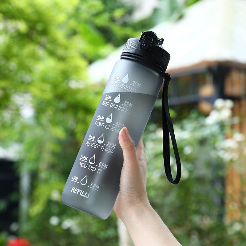 1.5L Water Bottle Leakproof Motivational Water Bottle with Times Women  Fitness Water Bottles Cold Water
