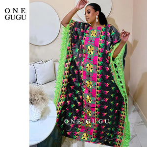 African Traditional Bazin Riche Boubou With Brocade Guipure And Stones Black Nigerian Mali Sewn Dashiki Gown Dress Mix Size Robe-FrenzyAfricanFashion.com