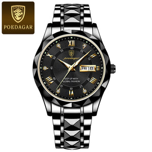 BeniSap Top Brand Luxury Man Wristwatch Waterproof Luminous Date Week Men Watches Stainless Steel-FrenzyAfricanFashion.com