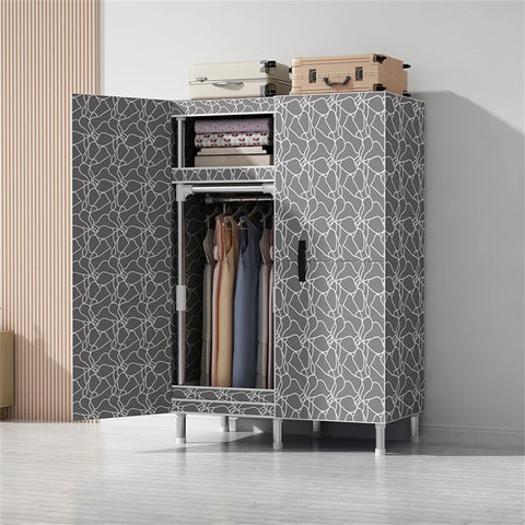 Image of HOME Wardrobes Closet armario Cloth Bedroom Furniture 85/125/166/207x45x170cm Steel Pipe Support Storage Household-FrenzyAfricanFashion.com