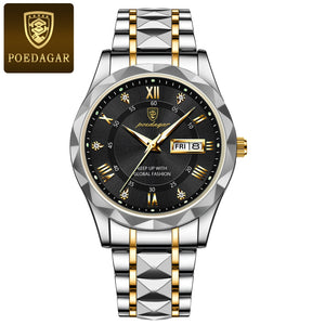 BeniSap Top Brand Luxury Man Wristwatch Waterproof Luminous Date Week Men Watches Stainless Steel-FrenzyAfricanFashion.com