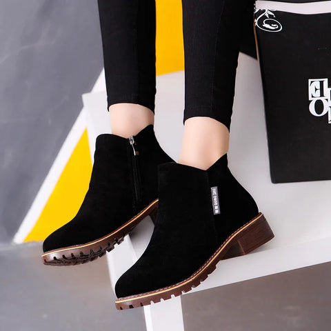 Image of Ankle Boots Comfortable Plus Size Snow Boots for Women Female Platform Boots Botas De Mujer-FrenzyAfricanFashion.com