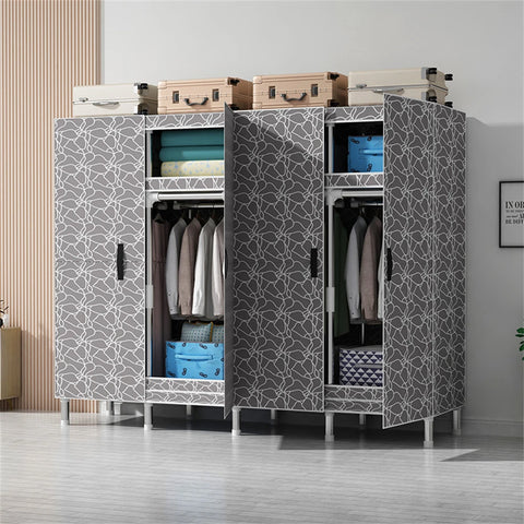 Image of HOME Wardrobes Closet armario Cloth Bedroom Furniture 85/125/166/207x45x170cm Steel Pipe Support Storage Household-FrenzyAfricanFashion.com