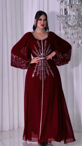 Image of Abaya Women Party Dresses Ramadan Morocco Kaftan Dubai-FrenzyAfricanFashion.com