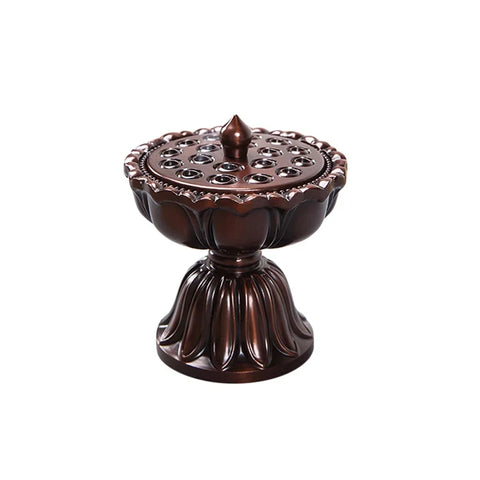 Image of Lotus Copper Incense Burner Pure Copper Antique Old Treasure Lamp Sandalwood Burner-FrenzyAfricanFashion.com