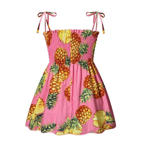 Image of Girls Sleeveless Flower Sundress Summer Beach Strap Princess Dress Cotton Children Clothes girls Casual Dresses-FrenzyAfricanFashion.com