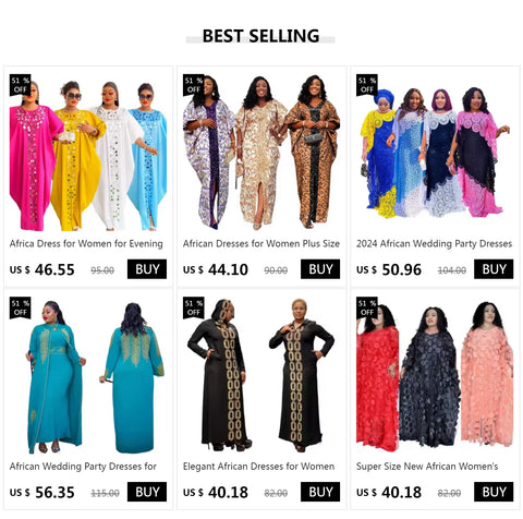 Image of Party DressesWomen Sleeveless Free Size Lace Embroidery Long Maxi Dress African Clothes-FrenzyAfricanFashion.com