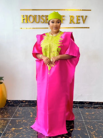 Image of African Bubu Dress Women Party Dresses Traditional Muslim Kaftan Robe-FrenzyAfricanFashion.com