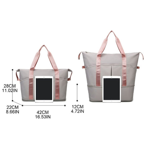 Image of Women Travel Duffel Bag Large Expandable Weekender Carry-on Tote Gym Workout Bag Overnight Bag Mommy Hospital Bag-FrenzyAfricanFashion.com