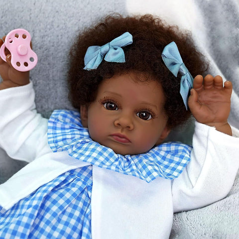 Image of Reborn Flesh tone Black Baby Doll - Shania-FrenzyAfricanFashion.com