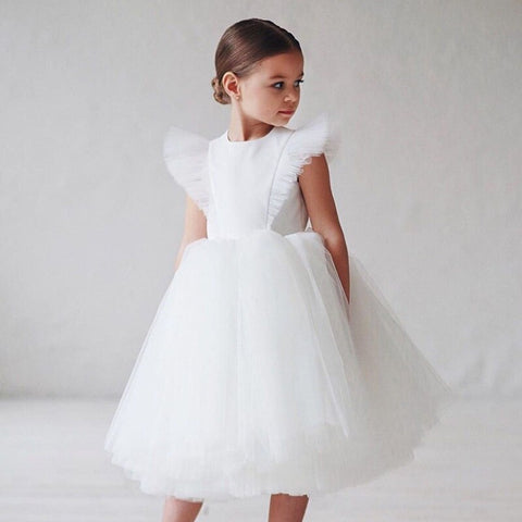 Image of Girl Fluffy Dress Flower Baby Wedding Ceremony Costume Birthday Outfits-FrenzyAfricanFashion.com