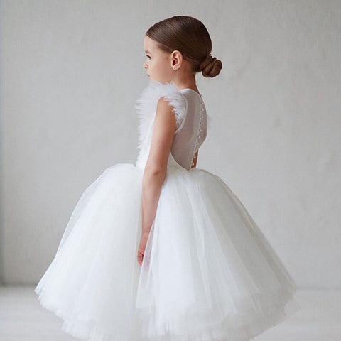 Image of Girl Fluffy Dress Flower Baby Wedding Ceremony Costume Birthday Outfits-FrenzyAfricanFashion.com