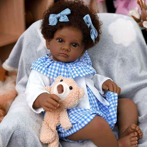 Image of Reborn Flesh tone Black Baby Doll - Shania-FrenzyAfricanFashion.com