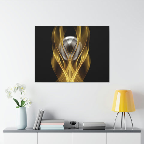 Image of Home Decor Custom Wall ART | Canvas Frame Gold and Black Print | Painting Poster | Abstract Design | Modern Home Office Wall Frame | Firelin-FrenzyAfricanFashion.com