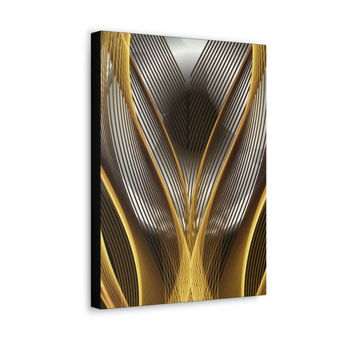 Image of Canvas Prints Wall Art | Bedroom Office Living Room Hallway Designs | Decorative Abstracts | Wall Tiles Black and Gold Decor | Firelin A-FrenzyAfricanFashion.com