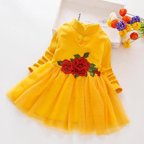 Image of Flower Baby Dress Girls Party Lace Tutu Toddler Girl Clothes-FrenzyAfricanFashion.com