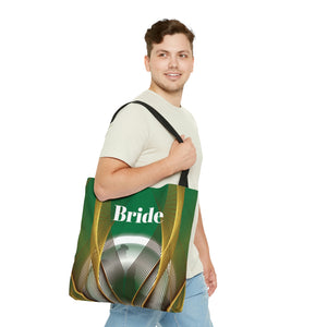 Custom Bride Tote | Green Women Shoulder Bag | Practical Wedding Gift for Her | Bridal Shower Gift | Women Engagement | Bride to be-FrenzyAfricanFashion.com