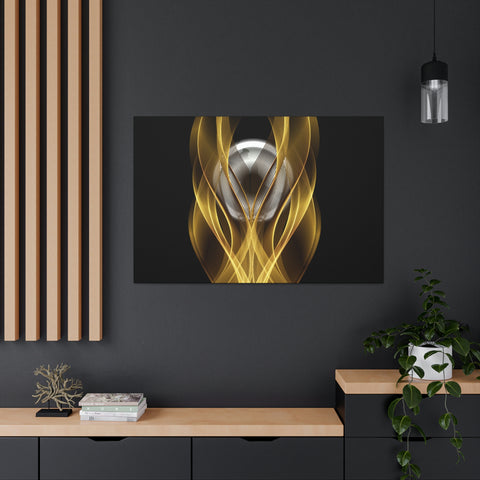 Image of Home Decor Custom Wall ART | Canvas Frame Gold and Black Print | Painting Poster | Abstract Design | Modern Home Office Wall Frame | Firelin-FrenzyAfricanFashion.com