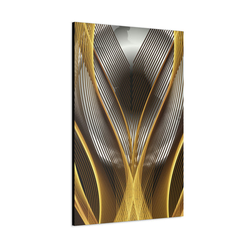 Image of Canvas Prints Wall Art | Bedroom Office Living Room Hallway Designs | Decorative Abstracts | Wall Tiles Black and Gold Decor | Firelin A-FrenzyAfricanFashion.com