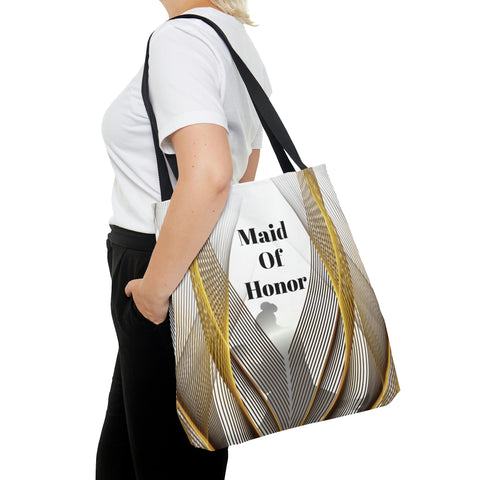 Image of Maid Of Honor Gift Bag | White Tote | Practical Wedding Gift | Bridal Shower Gifts-FrenzyAfricanFashion.com