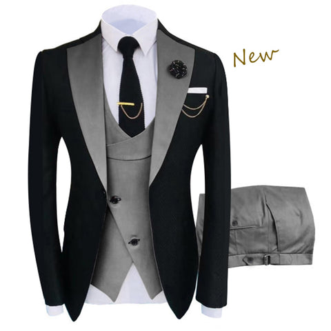 Image of Slim Fit Blazers Wedding( Jacket + Vest + Pants )-FrenzyAfricanFashion.com