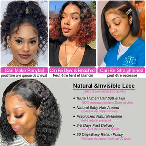 Malaysian Water Wave Bob Wigs-FrenzyAfricanFashion.com