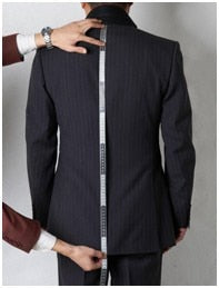 Black Men Suits Tuxedo 2 Pieces Jacket Vest-FrenzyAfricanFashion.com